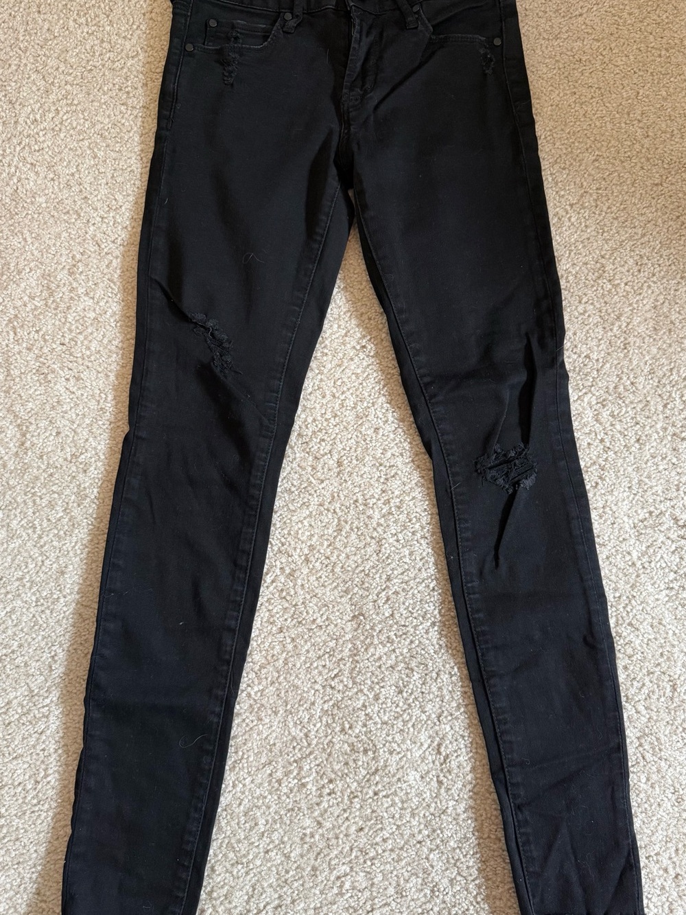 Articles Of Society Black Skinny Ripped Jeans